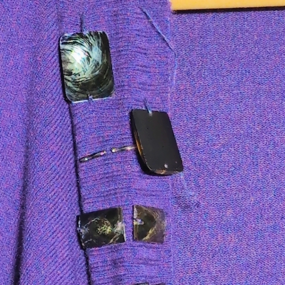 Alberto Makali Purple Cardigan with Embellishments - Picture 3 of 5